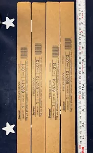 Starrett 12” Feeler Gage Stock 4 PCS - 1 of Each: .011 .012 .013 .014 12” OAL - Picture 1 of 5