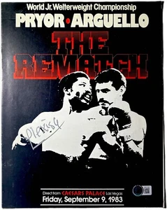 Alexis Arguello Signed Sept 9, 1983 On Sight Fight Program (BAS Beckett BP01100) - Picture 1 of 4