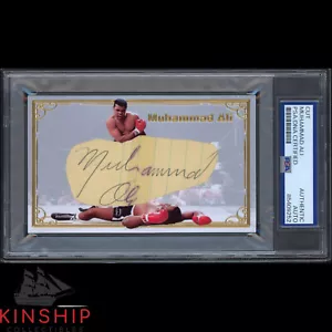 Muhammad Ali signed Cut 3x5 Custom Card PSA DNA Slab Boxing HOF Auto C3814 - Picture 1 of 2