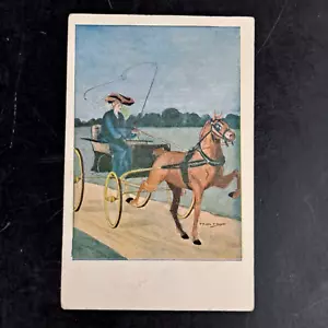 Antique 1909 DB Postcard Earl Christy Series No. 577 Woman Horse & Carriage! - Picture 1 of 3