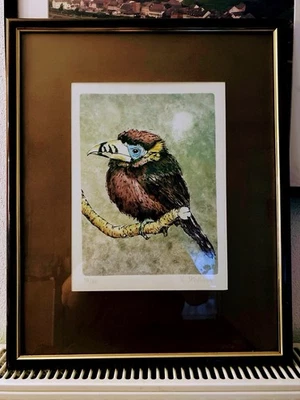 Lithographie  von dem Künstler M Haselhuhn, numeriert, signiert , kleine Auflage - Bild 1 von 4