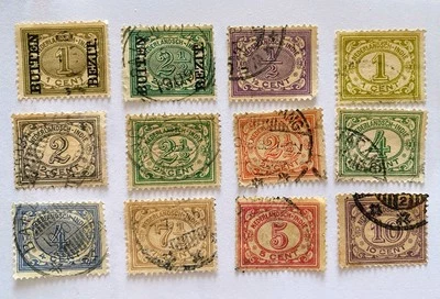 Lote de sellos de números de Nederlands Indie , una Colonia de los Países Bajos. - Imagen 1 de 4