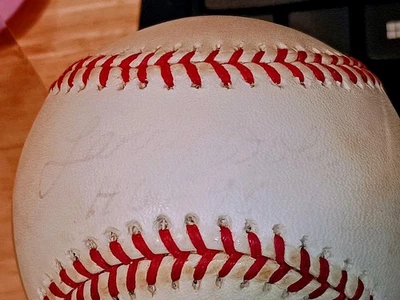 Larry Doby HOF 98 Inscribed OAL MLB Ball FADED SIGNATURE PSA COA - Image 1 of 3