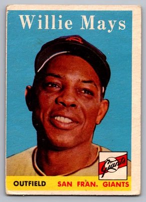 1958 Topps #5 Willie Mays Giants Foto 1 de 3