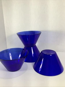 Set Of 4~Cobalt Blue Deep Soup/ Cereal Bowls~6.75”x4” - Picture 1 of 15