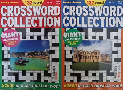 2 x Lucky Seven Crossword Collection Puzzle Books (321 - 322)  over 120 puzzles - Image 1 of 3
