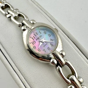 Rumours Womens Quartz 5.7" Bracelet Watch Silver Tone Iridescent Dial 4564 - Picture 1 of 14