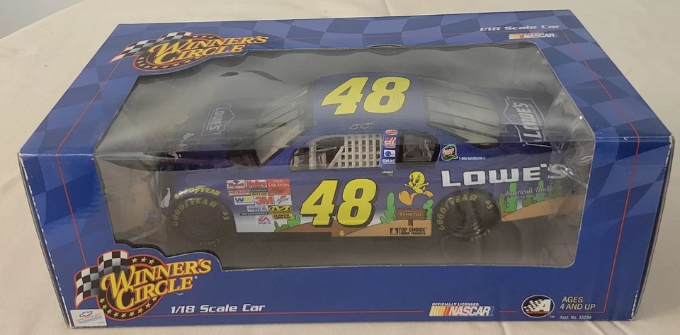 2002 Winner’s Circle 1/18 #48 Jimmie Johnson Looney Tunes Chevy - Image 1 of 4
