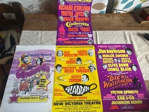 Vintage Pantomime Promi 70er Jahre Theater Poster x 5 - Bild 1 von 6