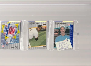 Fleer RACK 1989 Pack con tarjeta de novato Randy Johnson en la parte superior. ERROR LEER POSS. RIPKEN - Imagen 1 de 3