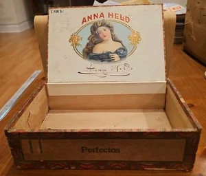 Antigua y Rara Caja de Puros Anna Held Perfectos - Ver Fotos Para Descripción - Imagen 1 de 7