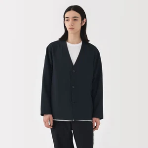 MUJI Herren Atmungsaktive Stretch Strickjacke Dark Navy FedEx - Bild 1 von 8