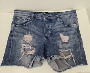 Pantalones Cortos de Jean Kut From The Kloth Mujer Talla 8 Botón Mosca Envejecido Corte - Imagen 1 de 4