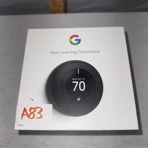Google Nest Programmable Learning Thermostat Black (Lightly Used!) - Picture 1 of 13