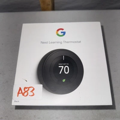 Google Nest Programmable Learning Thermostat Black (Lightly Used!) - Image 1 of 4