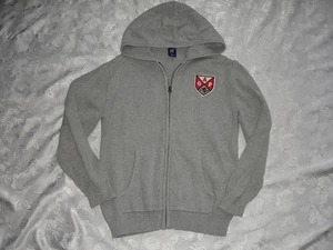 Boys GAP KIDS Grey Hooded Zip Up SWEATER Sz 10 - Picture 1 of 1