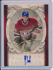 YANNICK WEBER 2010-11 UPPER DECK ARTIFACTS AUTOFACTS AUTO #AF-YW