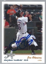 Joe Oliveira IP autograph signed 2010 Grandstand Aberdeen IronBirds card