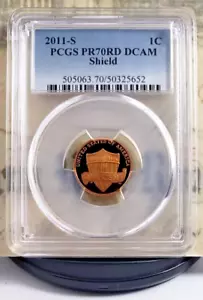 2011-S Lincoln Shield Proof Cent - PCGS PR70RD DCAM - Top Grade! 5652 - Picture 1 of 6
