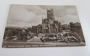Wolverhampton Staffordshire St Peters Church Vintage Postcard Dated 1916 - Picture 1 of 3
