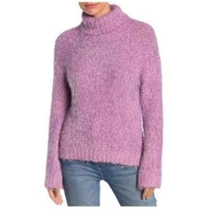 Abound Fuzzy Eyelash Knit Turtleneck Sweater Purple Victoria Marl XXS NEW - Picture 1 of 7