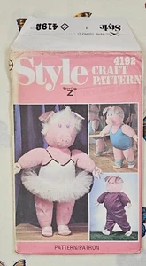 Style 4192 Pig Toy - CUT & READY TO GO Paper Sewing Pattern - Picture 1 of 7