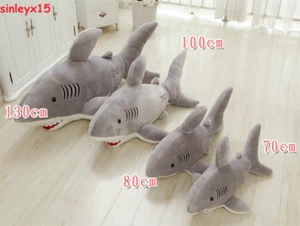Big Shark Cushion Soft Toy Xmas Gift Huge Cute Stuffed Animal Plush Doll Pillow - Picture 1 of 11