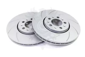 VW Mk4 Sport Slotted Golf Jetta Beetle 1.8T 288mm Front Disc Brake Rotors 99-05 - Picture 1 of 1