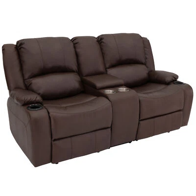 Sofá reclinable con abrazadera de pared doble motorizado RecPro Charles de 70" sofá loveseat Foto 1 de 4