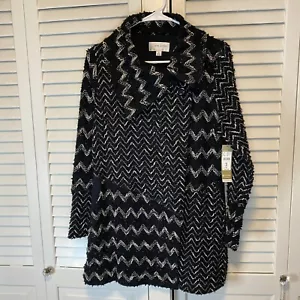 NEW WITH TAGS ERIN LONDON CHEVRON COAT - Picture 1 of 8