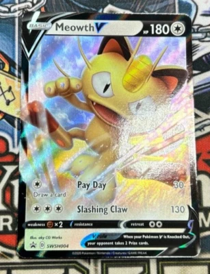 *** Meowth V *** SWSH004 | Promo| Pokemon | NM SWSH: Sword & Shield Promo Cards - Image 1 of 2
