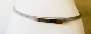 Skinny Light Gray Belt, Sz 10 S Polyurethane. - Picture 1 of 4
