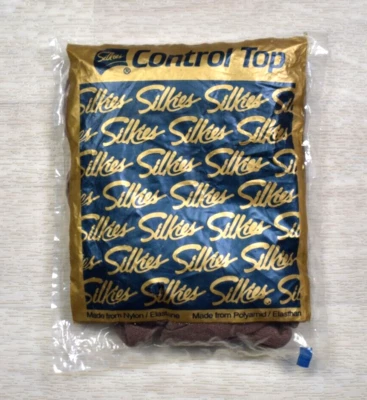 Vintage Silkies Control Top Jet Queen Beige Pantyhose Extra Large Honey - Image 1 of 4