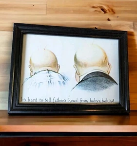 Vintage Framed Morris Bendien 1920s Art Deco Framed Baby & Grandfather Print - Picture 1 of 6
