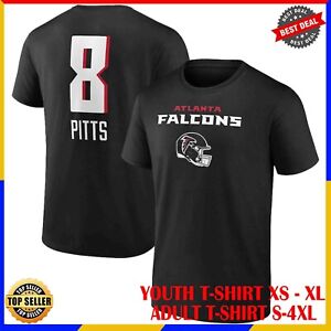 HOT!! Atlanta Kyle Pitts #8 Falcons Team Wordmark Player Name & Number T-Shirt