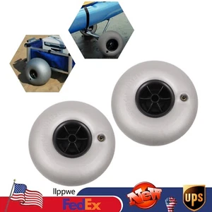 2Pcs Balloon Wheels 10" Replacement Big Beach Sand Tires for Kayak Dolly Canoe ! - Picture 1 of 13