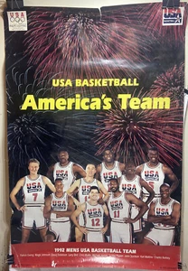 1992 Dream Team Poster 35"x23" Philips Lighting Company. Jordan, Magic, Bird NBA - Picture 1 of 8