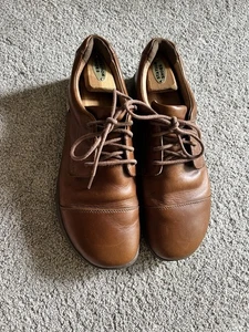 Lems Nine2Five Shoes Mens Size 10.5 / 44 Brown Leather Oxford Dress Zero-Drop - Picture 1 of 6