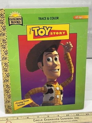Libros dorados Toy Story de Disney libro de rastros y colores de colección usado en 1 página Foto 1 de 3