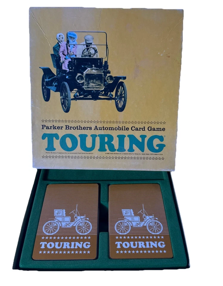 复古 1965 年巡回赛 95 张纸牌游戏 Parker Brothers 汽车制作 — 第 1/4 张图片