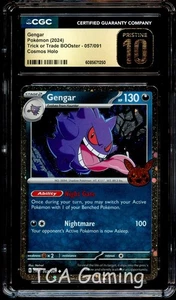 CGC 10 PRÍSTINA Gengar 057/091 COSMOS HOLO Truco o Comercio Tarjeta Pokémon 250 - Imagen 1 de 4