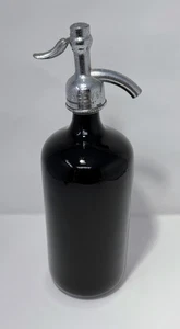 Vintage Black Seltzer Bottle Broadway Beer & Bev Beverage Czechoslovakia *READ* - Picture 1 of 15