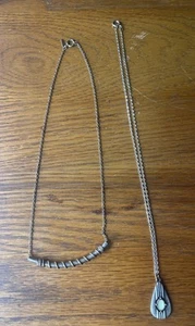 Vintage Silver Toned Necklaces Park Lane And W.J.N - Picture 1 of 6