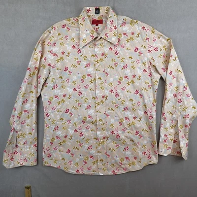 Hugo Boss Long Sleeve Shirt Floral Print Button Up Size XL - Image 1 of 4