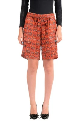 Pantalones Cortos Para Mujer Just Cavalli Multicolor Seda Transparente US S IT 40 Foto 1 de 4