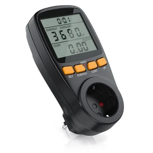 Brandson Strom Energiekostenmessgerät Strommessgerät Display Schwarz-Orange NEU - Bild 1 von 7