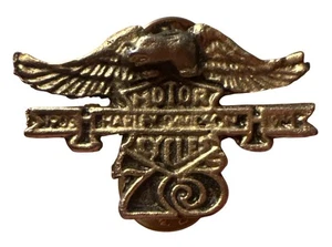 Harley Davidson 75 Year Pin Badge Commemorative 1903 - 1978 Eagle Double Pin - Picture 1 of 10