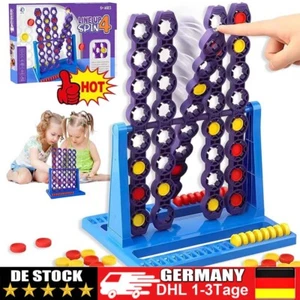 4 Gewinnt Schach Spin Brettspiel Kinderspiel Familienspiel Gesellschaftsspiel - Bild 1 von 15