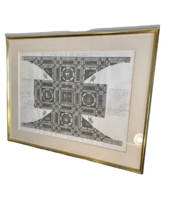 Enorme Grabado Antiguo Giovanni Battista Piranesi Raro, Villa de Adriano. Enmarcado. Foto 1 de 4