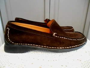 LOAFER SHOES FLATS Brown SUEDE Slip-On COUNTRY SHOP *TWIST Reg $89 ITALY 7.5 - Picture 1 of 8